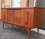 REFINISHED MCM Walnut Sideboard w 4 Sliding Doors 5 ft, PERFECT - Mid Century Modern Toronto 2