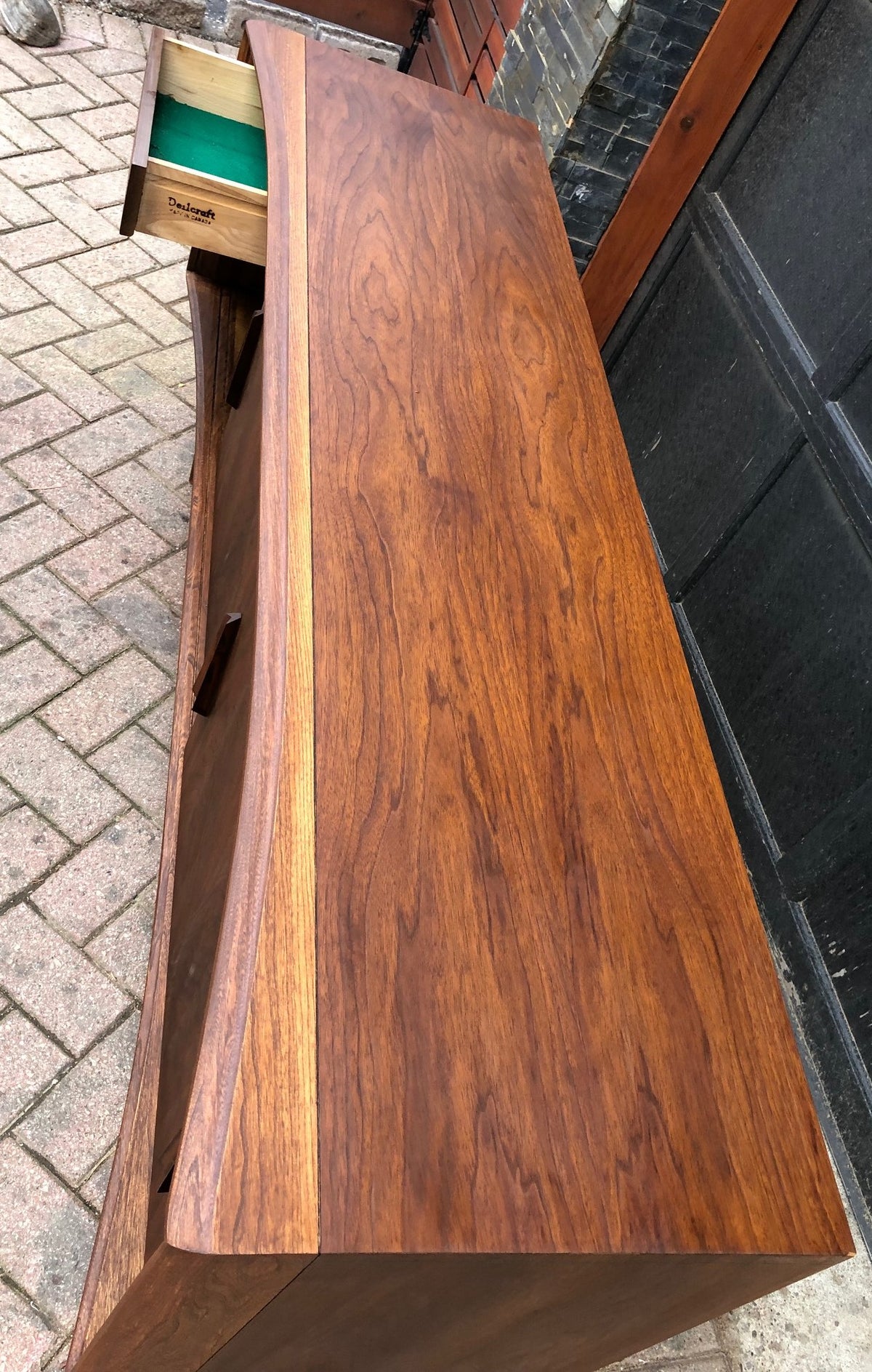 REFINISHED Walnut MCM Credenza by Deilcraft 68