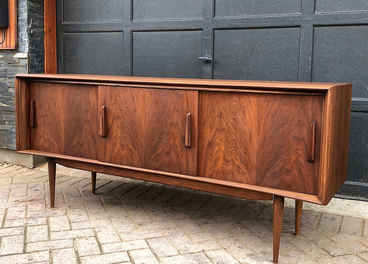 REFINISHED Walnut MCM Credenza by Deilcraft 68