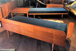SOLD- REFINISHED REUPHOLSTERED Walnut MCM 2 pc sofa or daybed set or sectional (includes new custom upholstery) - Mid Century Modern Toronto 1