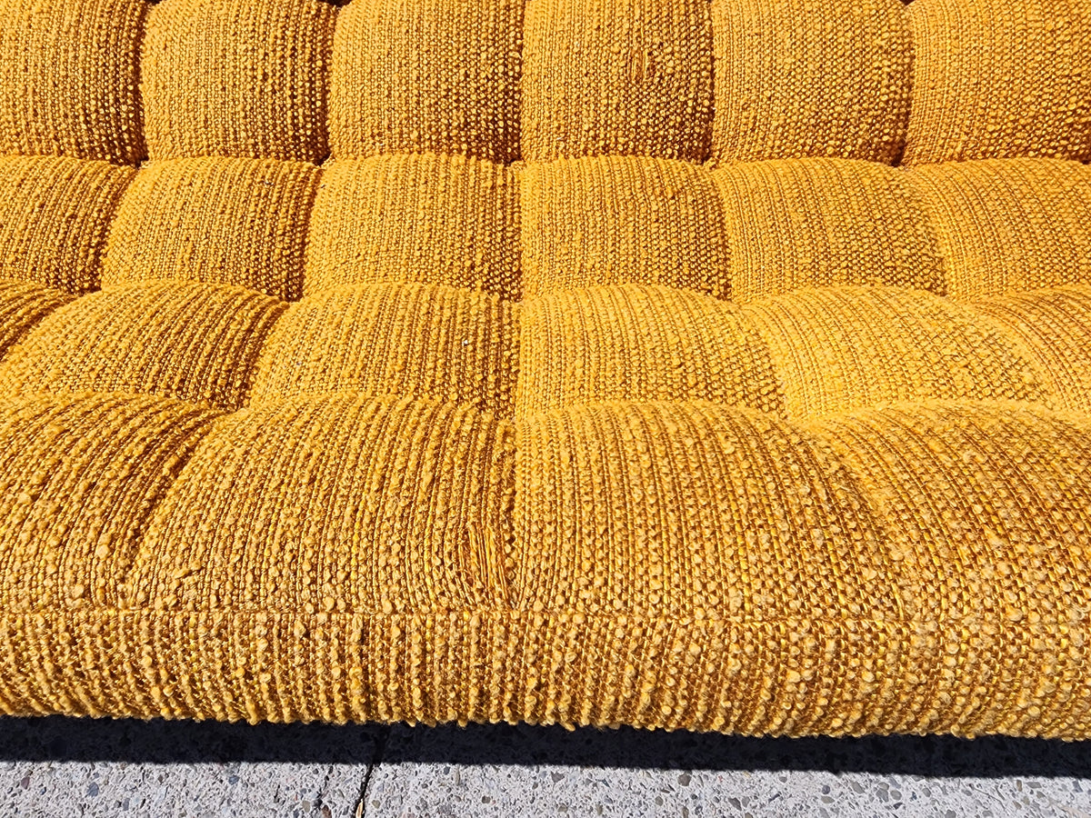REFINISHED Mid Century Modern R.Huber Scoop Sofa Teak Framed 3-seater