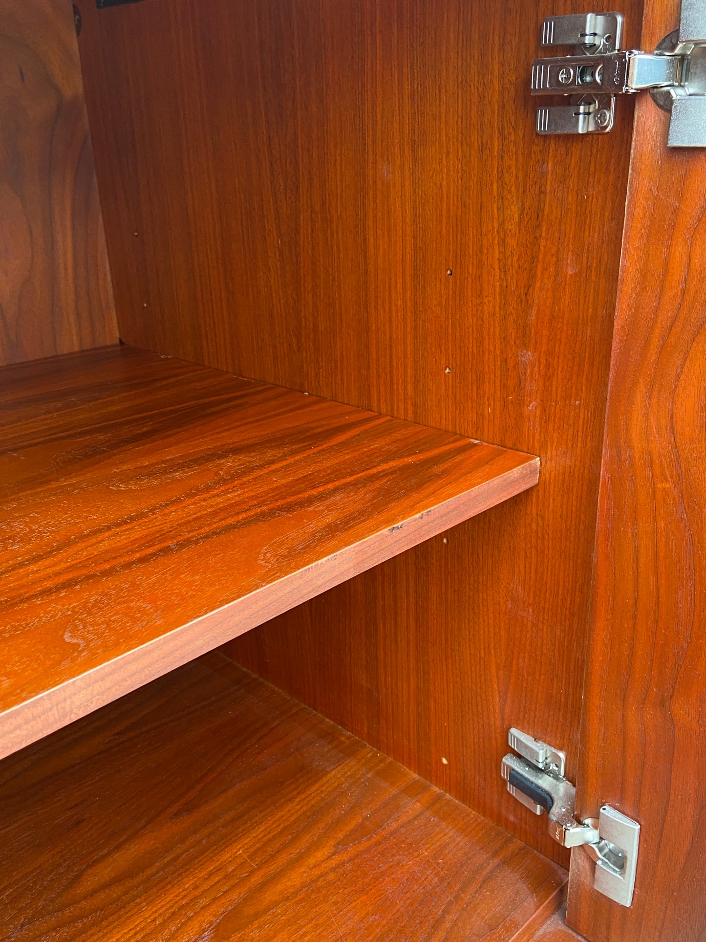 RESTORED Mid Century Modern rosewood cabinet with finished back 49.5"