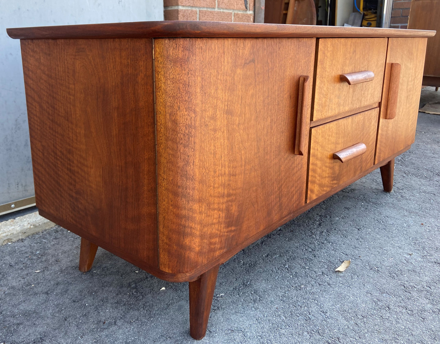 REFINISHED MCM Vanity/ Entry/ Low Cabinet, PERFECT