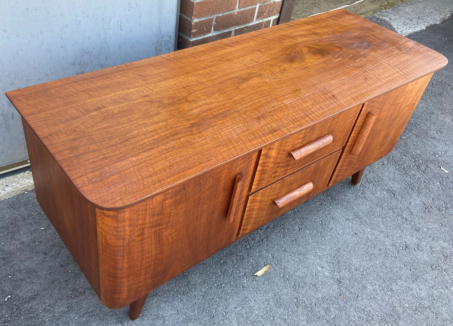 REFINISHED MCM Vanity/ Entry/ Low Cabinet, PERFECT