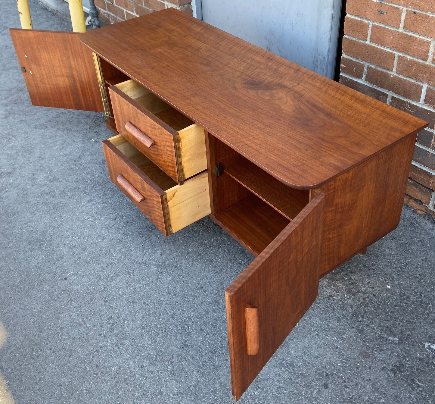 REFINISHED MCM Vanity/ Entry/ Low Cabinet, PERFECT