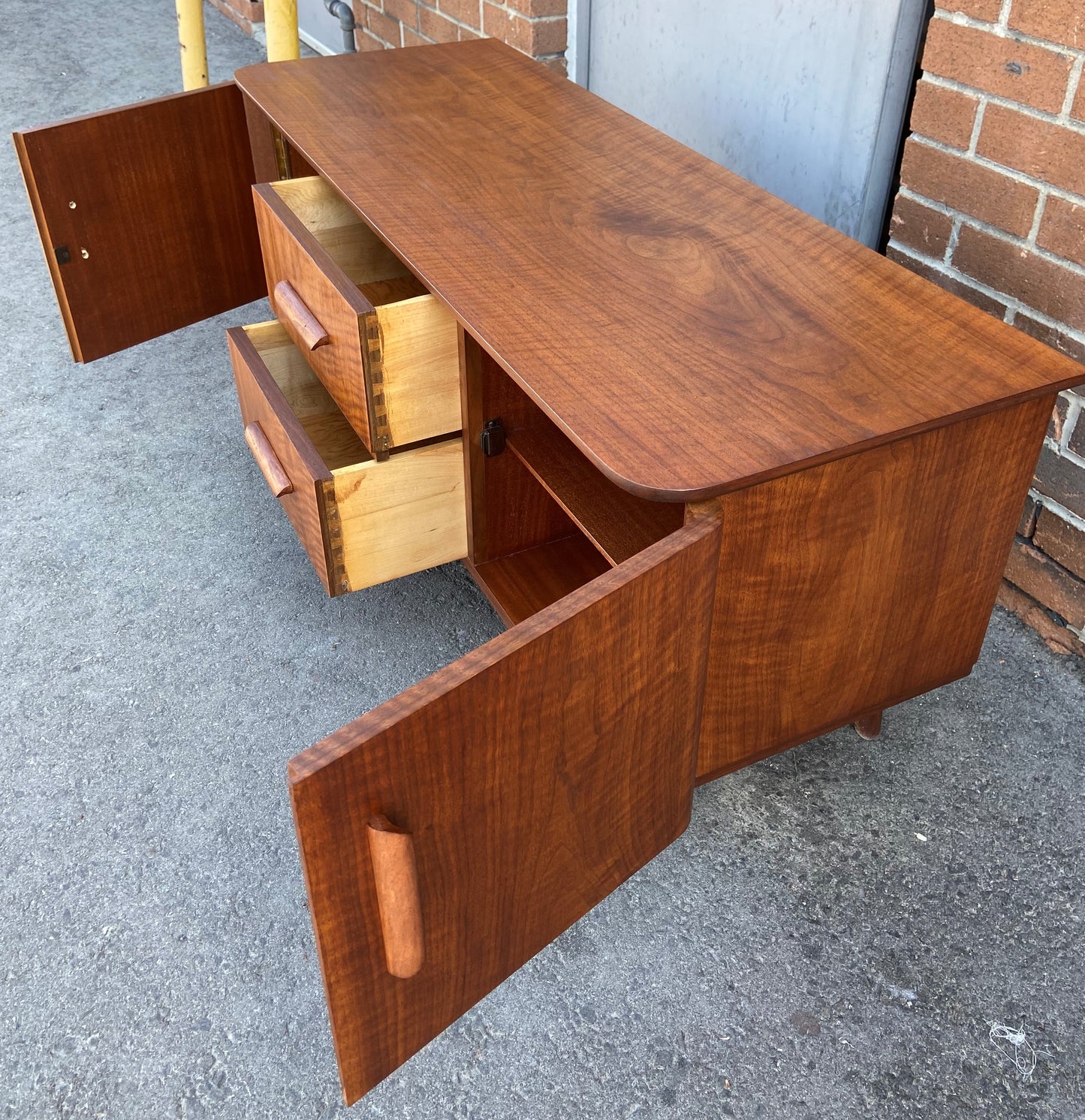 REFINISHED MCM Vanity/ Entry/ Low Cabinet, PERFECT