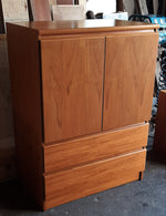 Danish MCM Teak Cabinet/ Wardrobe/ Tall Dresser 2