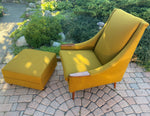 REFINISHED REUPHOLSTERED Mid Century Modern armchair & ottoman 10