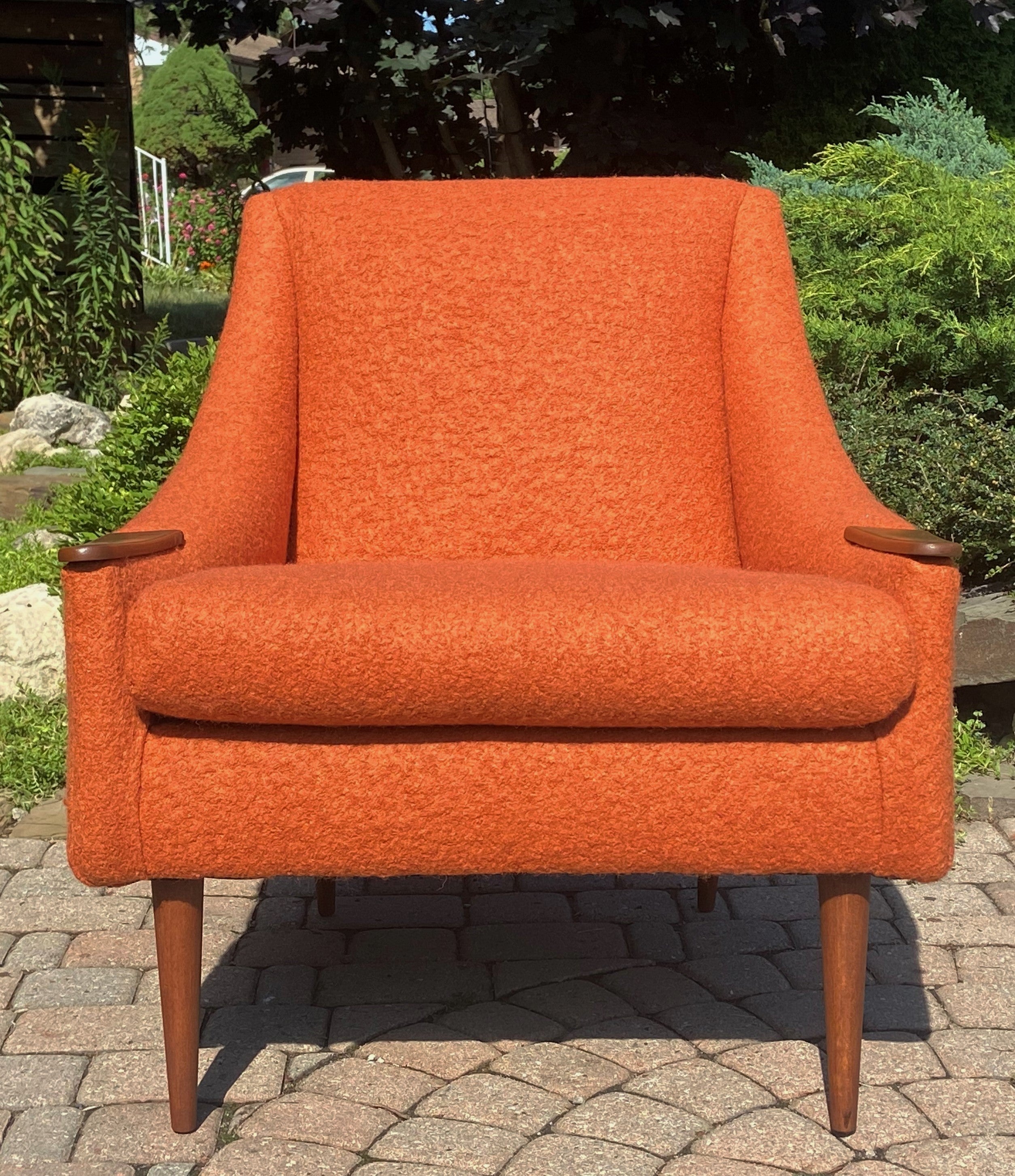 Mid century chair online orange