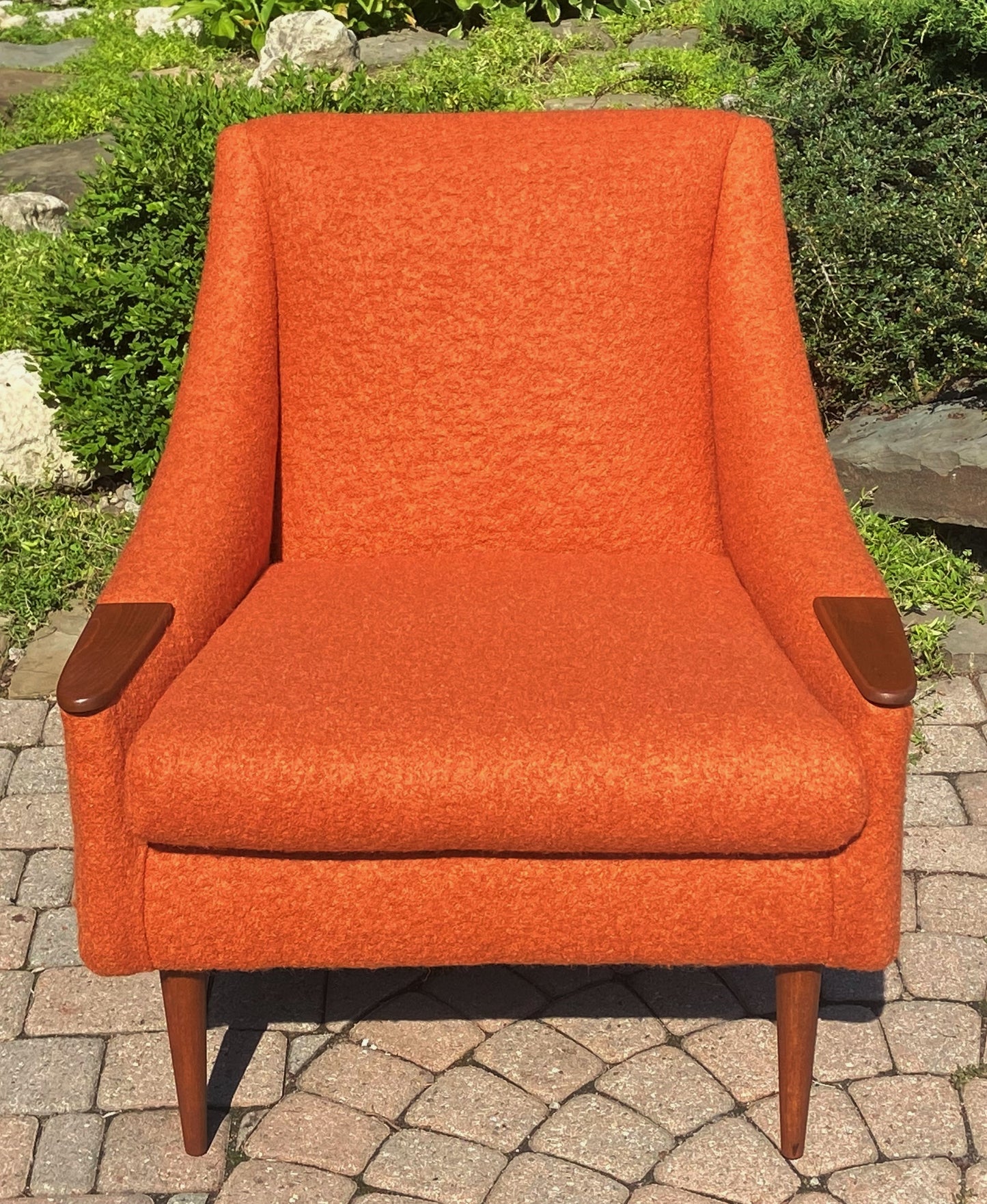 REFINISHED REUPHOLSTERED Mid Century Modern Armchair