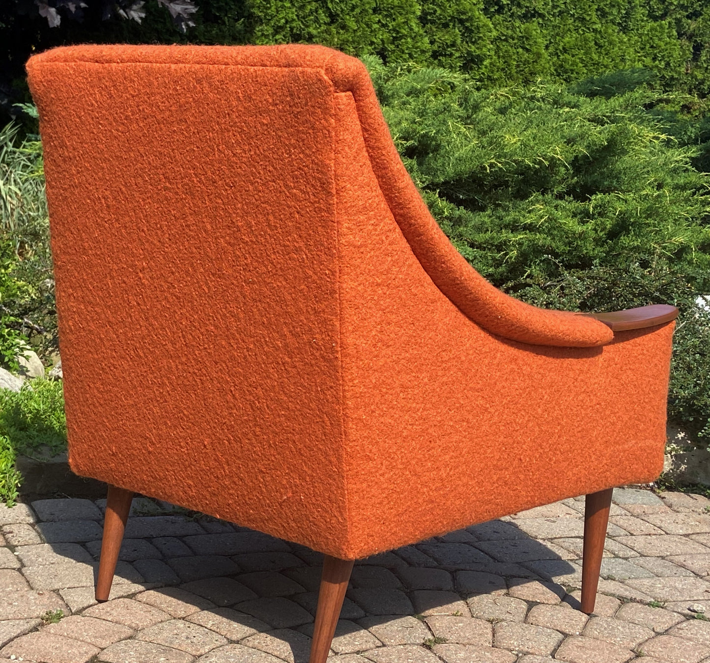 REFINISHED REUPHOLSTERED Mid Century Modern Armchair