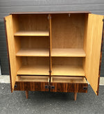 RESTORED Mid Century Modern Rosewood Wardrobe Tall Dresser W 46