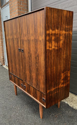 RESTORED Mid Century Modern Rosewood Wardrobe Tall Dresser W 46