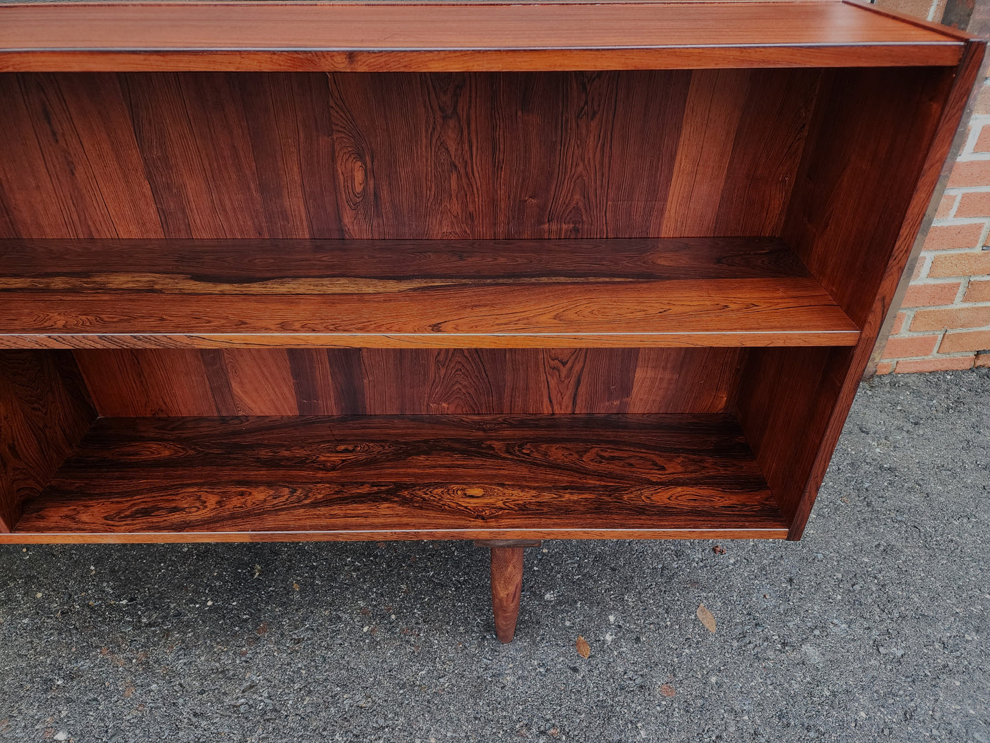 REFINISHED Danish Mid Century Modern Rosewood Bookcase 77"