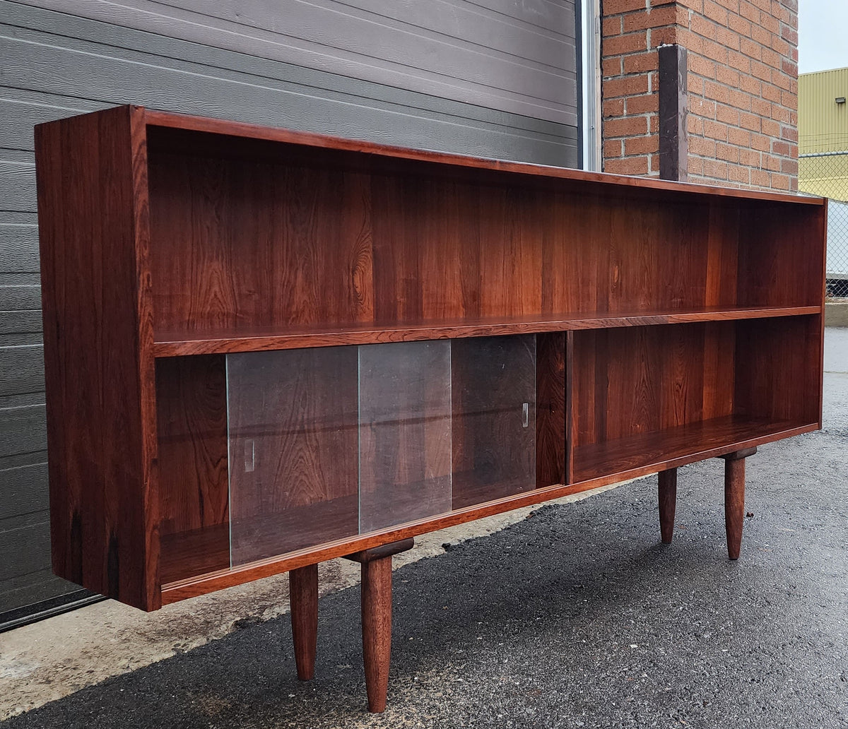 REFINISHED Danish Mid Century Modern Rosewood Bookcase 77