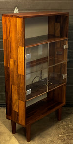 REFINISHED MCM Rosewood Patchwork Display Cabinet  Bookcase 28