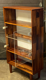 REFINISHED MCM Rosewood Patchwork Display Cabinet  Bookcase 28