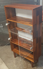 REFINISHED MCM Rosewood Patchwork Display Cabinet  Bookcase 28