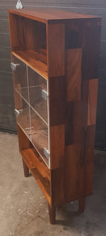 REFINISHED MCM Rosewood Patchwork Display Cabinet  Bookcase 28