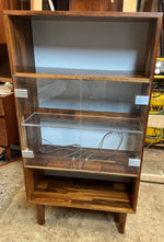 REFINISHED MCM Rosewood Patchwork Display Cabinet  Bookcase 28
