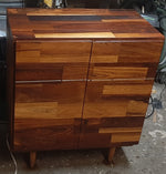 REFINISHED MCM Rosewood Patchwork Cabinet with 2 doors 28