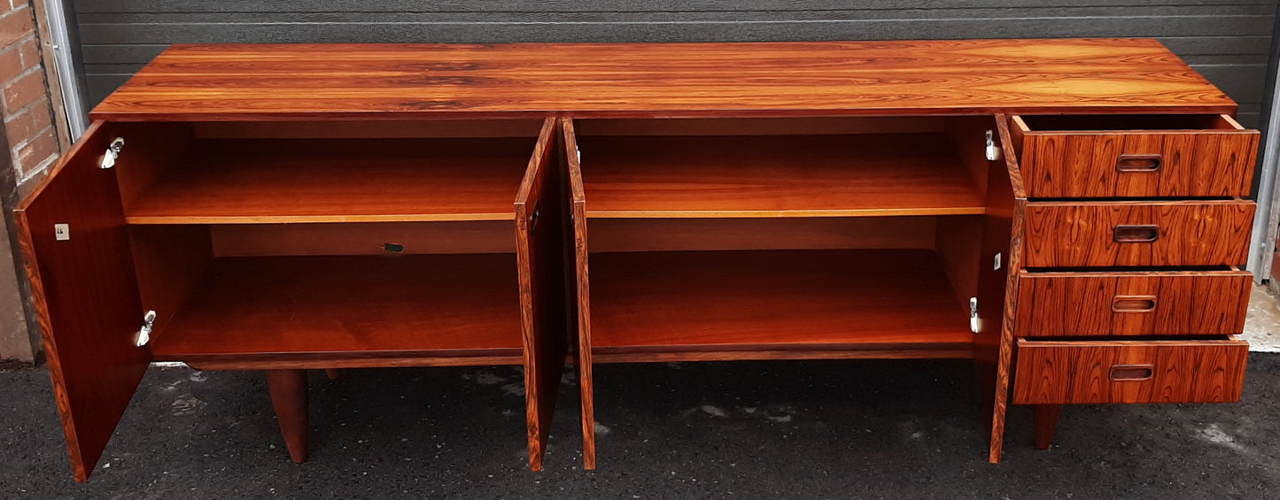 REFINISHED Danish MCM Brazilian Rosewood Sideboard Credenza 79"