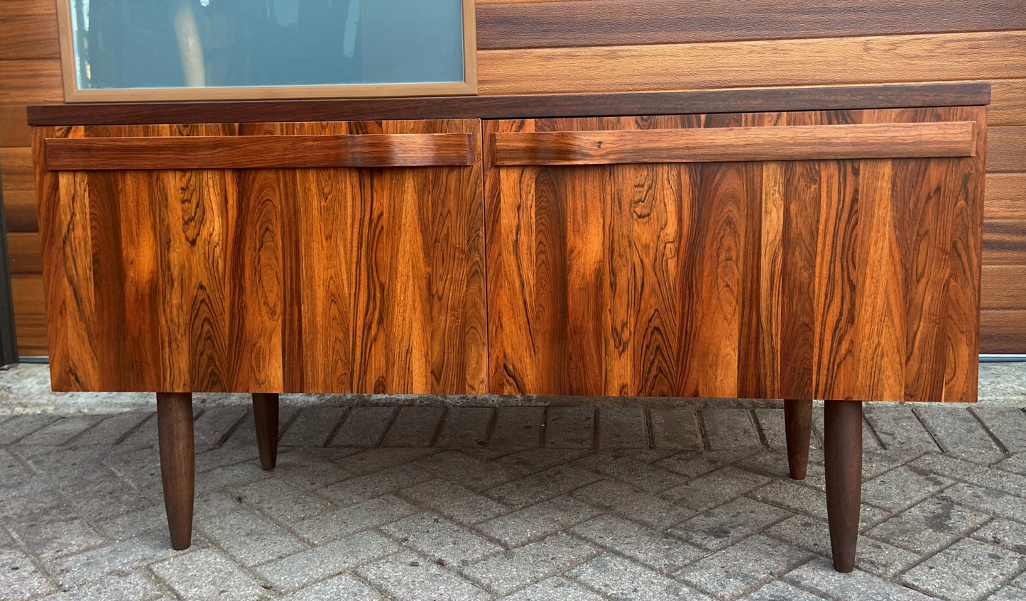 REFINISHED Swedish Mid Century Modern Rosewood Credenza by Troeds 51"