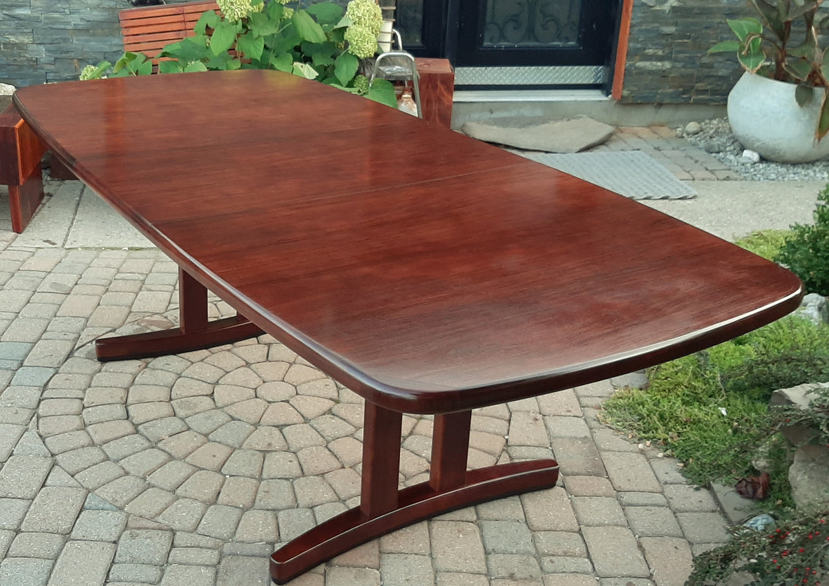 Large MCM Rosewood Dining Table Extendable 70