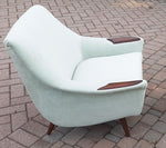 REFINISHED & REUPHOLSTERED in wool mohair MCM  Lounge Chair, Perfect 3
