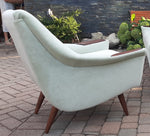 REFINISHED & REUPHOLSTERED in wool mohair MCM  Lounge Chair, Perfect 2