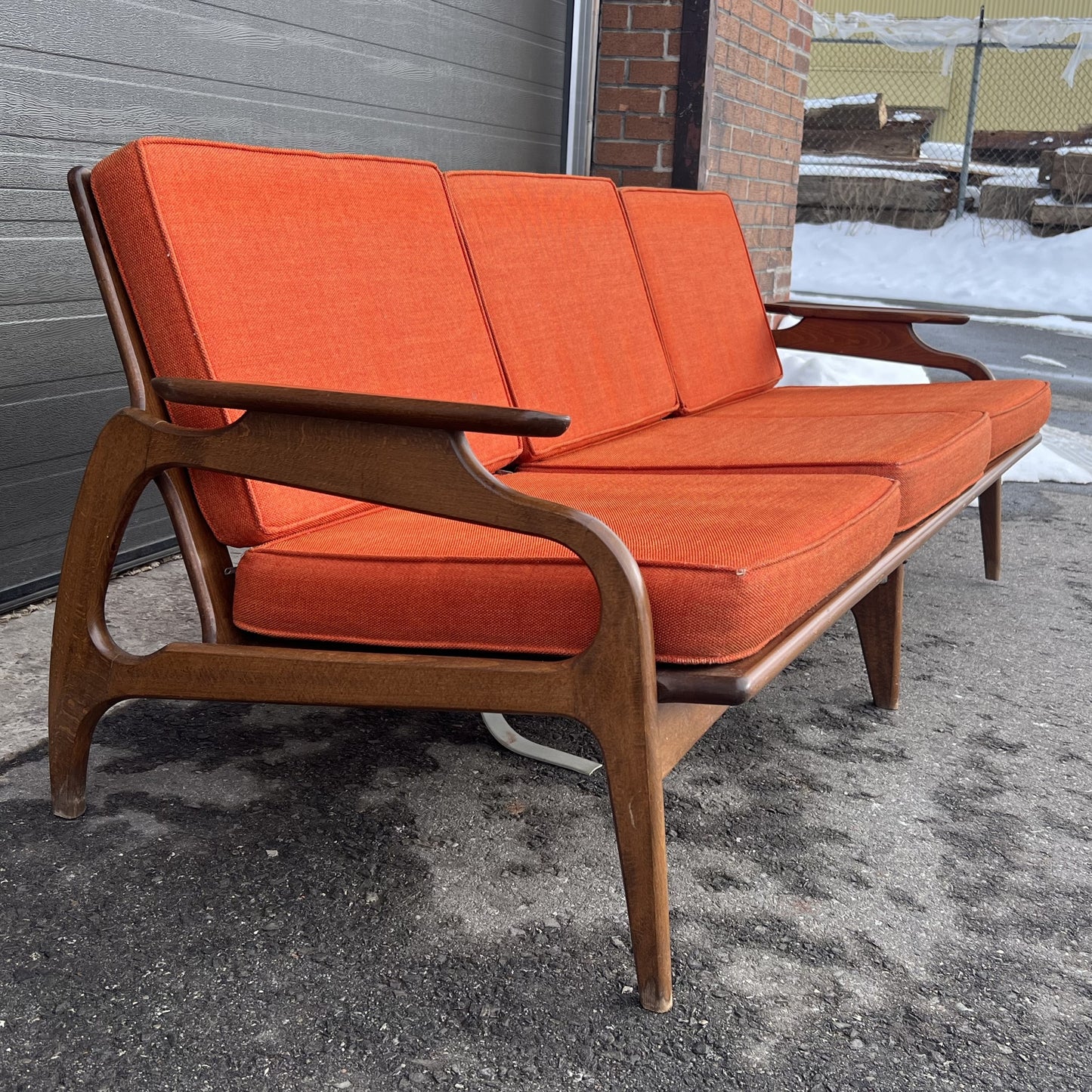 RESTORED  Mid Century Modern Sofa by Adrian Pearsall 74"