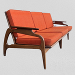 RESTORED  Mid Century Modern Sofa by Adrian Pearsall 74