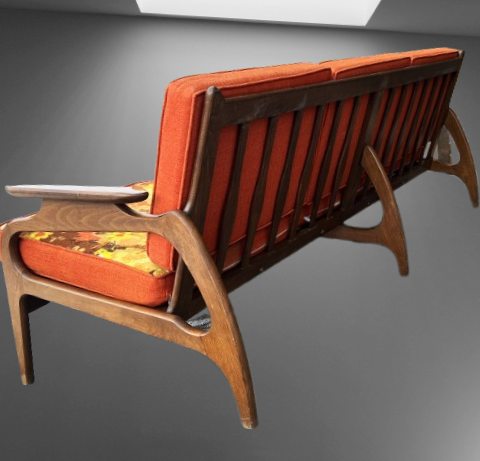 RESTORED  Mid Century Modern Sofa by Adrian Pearsall 74