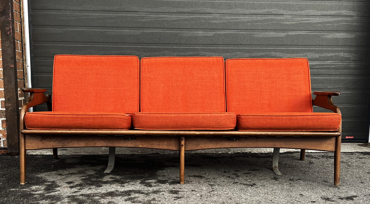 RESTORED  Mid Century Modern Sofa by Adrian Pearsall 74"