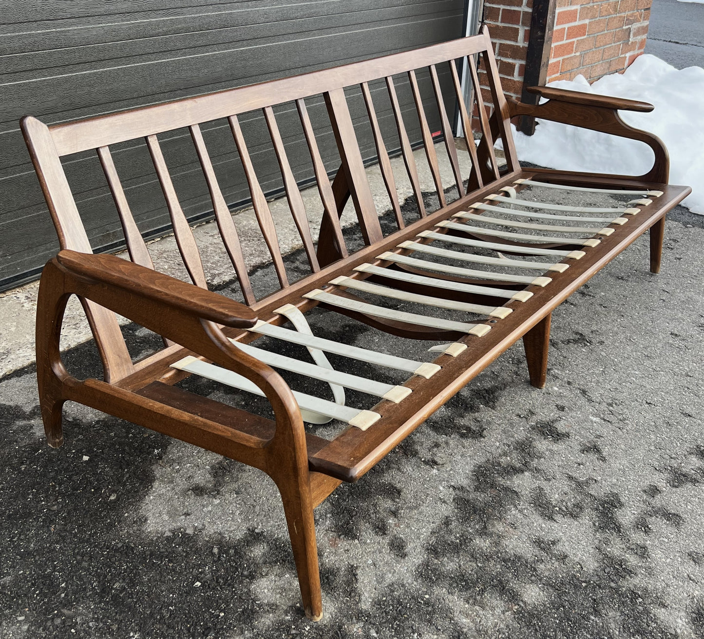 RESTORED  Mid Century Modern Sofa by Adrian Pearsall 74"