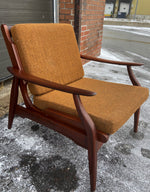 REFINISHED Mid Century Modern Solid Teak Lounge Chair with Cushions 6