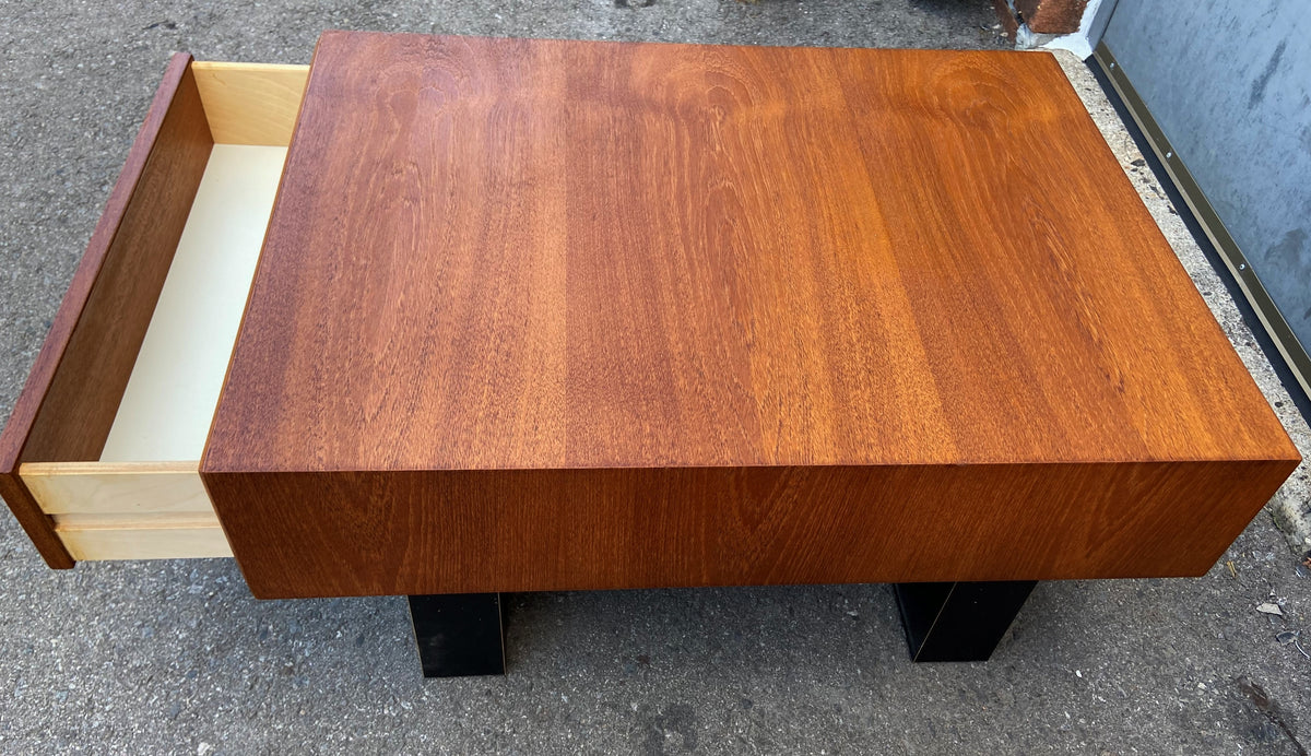REFINISHED Mid Century Modern Teak Accent Table by RS Associates w drawer