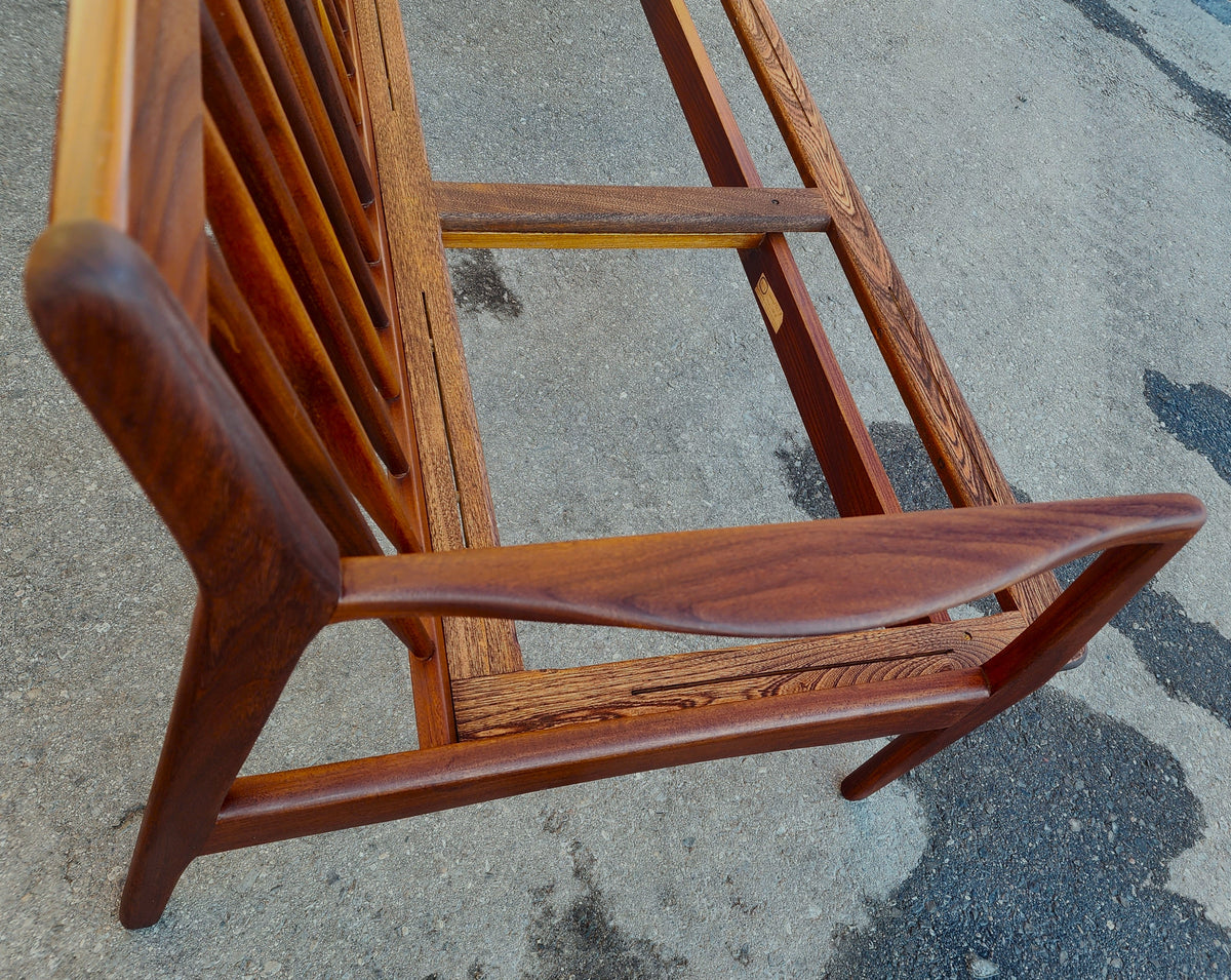 REUPHOLSTERED REFINISHED Mid Century Modern Teak 3-Seater Sofa by R. Huber