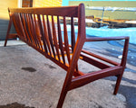 REUPHOLSTERED REFINISHED Mid Century Modern Teak 3-Seater Sofa by R. Huber 4