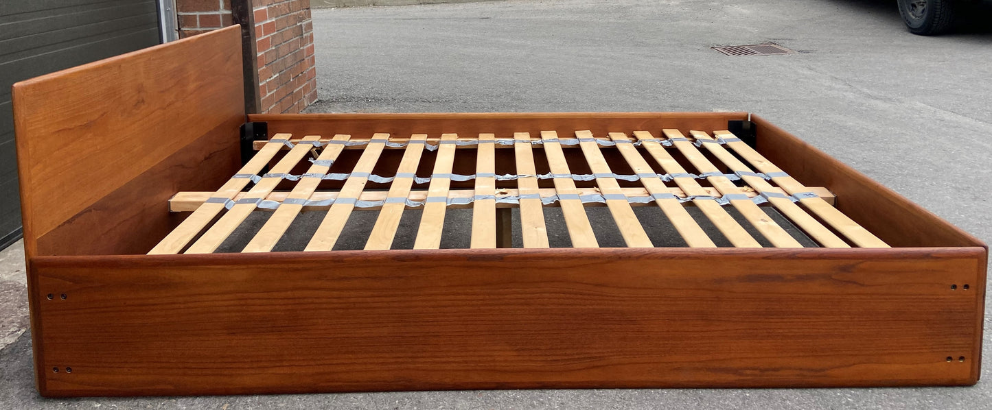 REFINISHED Mid Century Modern Teak Bed Double