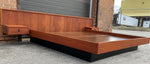 REFINISHED MCM Teak King Bed w Floating Nightstands and 9 Drawers Dresser, PERFECT 4