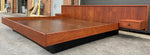 REFINISHED MCM Teak King Bed w Floating Nightstands and 9 Drawers Dresser, PERFECT 5