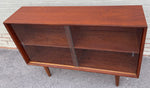 REFINISHED Mid Century Modern Teak Bookcase Display by Punch 4 ft 3