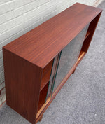REFINISHED Mid Century Modern Teak Bookcase Display by Punch 4 ft 7