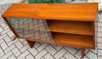 REFINISHED Mid Century Modern Teak Bookcase Media TV Console 46