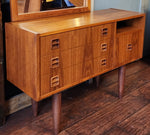 REFINISHED Mid Century Modern teak cabinet & mirror 3