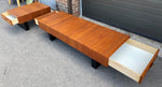 REFINISHED Mid Century Modern Teak Cocktail Table by RS Associates w 2 drawers 3