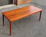 REFINISHED Danish Mid Century Modern Teak Coffee Table, 49