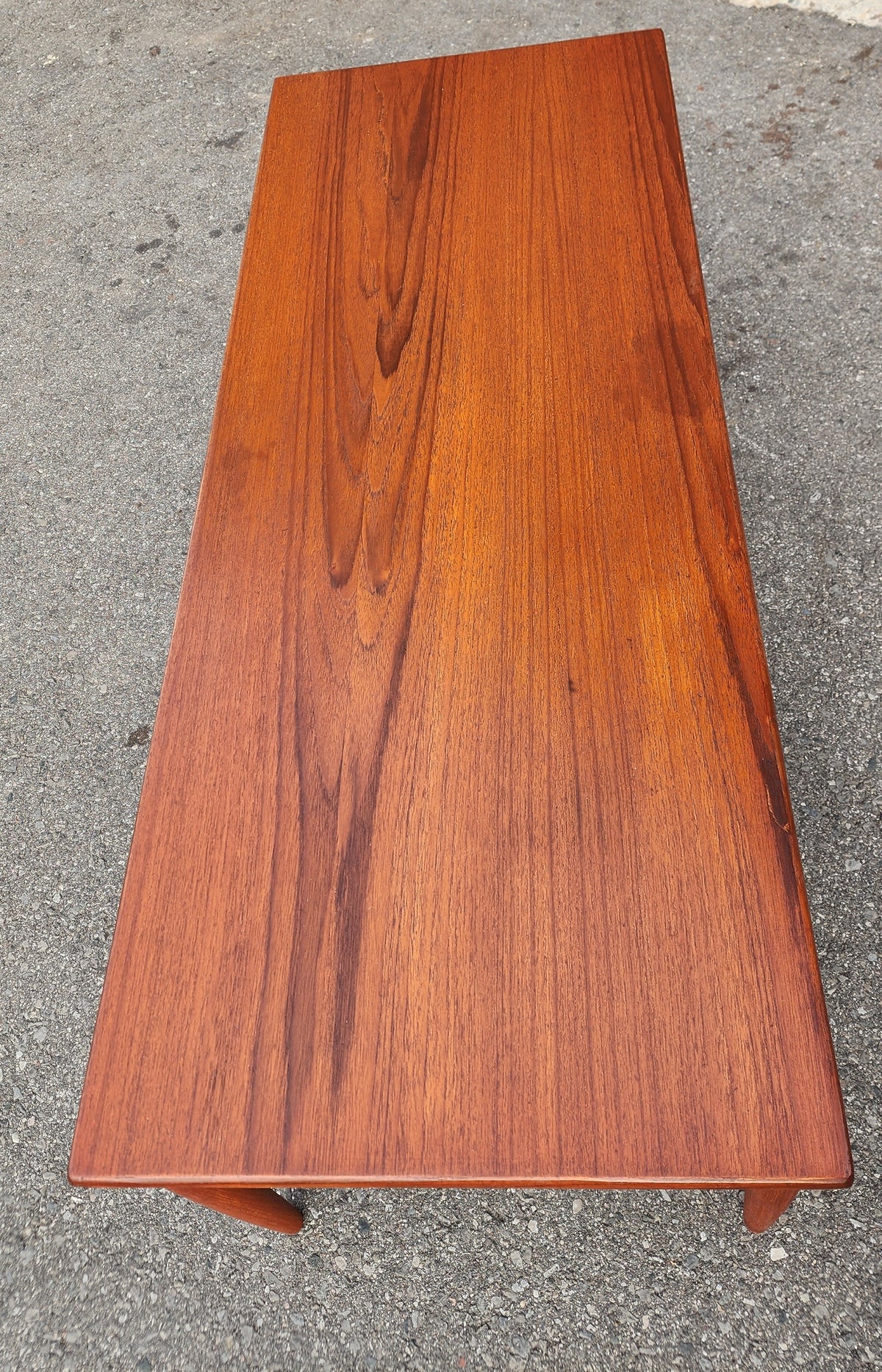 REFINISHED Danish Mid Century Modern Teak Coffee Table, 49