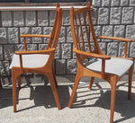 Set of 2 MCM Teak high-back armchairs, Kai Kristiansen style, RESTORED 1